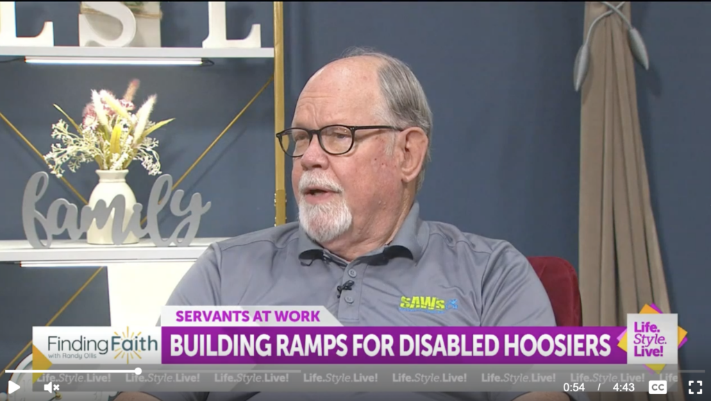 Building Ramps for Disabled Hoosiers: SAWs Featured on WISH TV’s Finding Faith