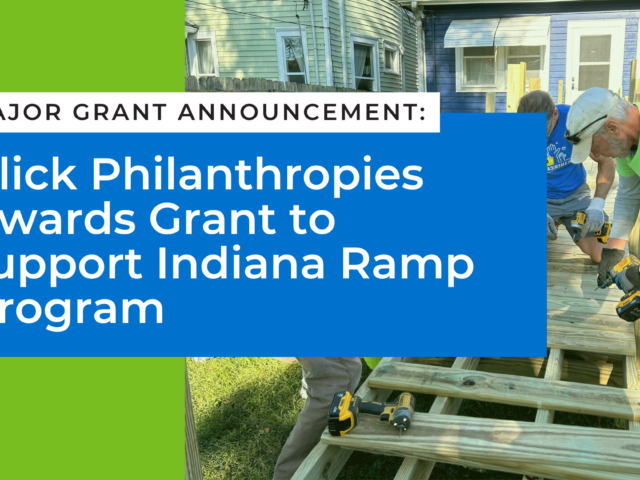 Glick Philanthropies Awards $25,000 Grant to SAWs to Support Accessibility Ramp Program Across Indiana